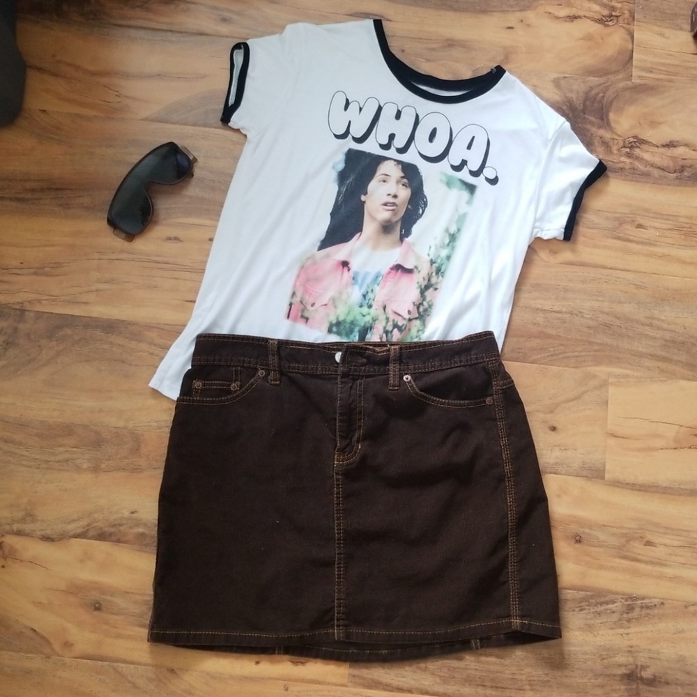 Gap Chocolate Corduroy Skirt